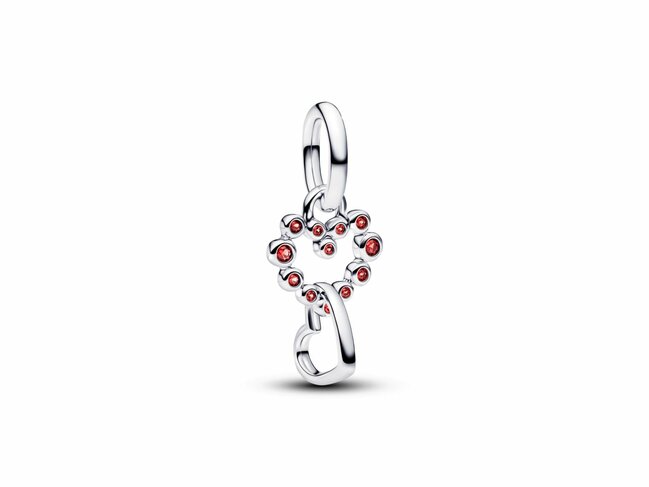 Pandora | Charm | Coeurs Entrelacés et Pierres Rouges | 794435C01