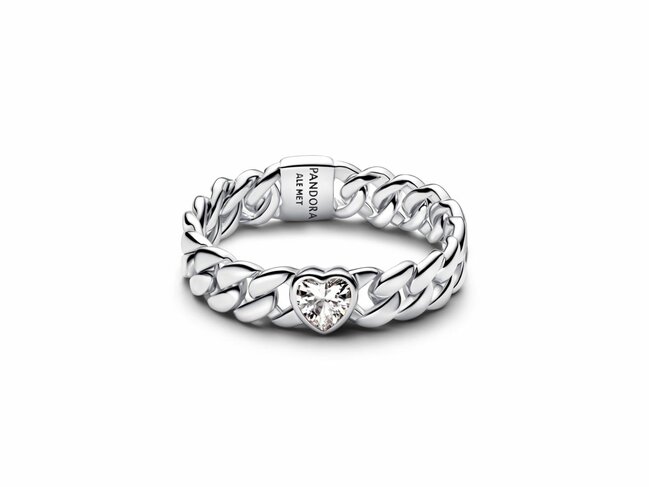 Pandora | Bague | Maille Cubaine | Coeur | 194386C01