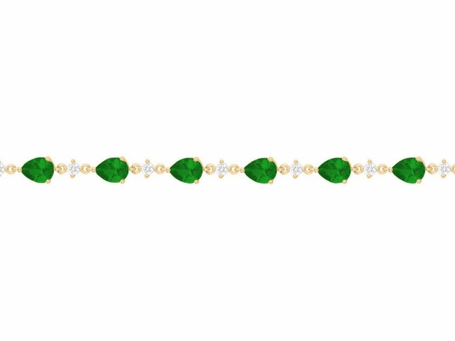 Griffe Rouge | Bracelet | Plaqué Or | Oxyde de Zirconium | Vert | 86300014