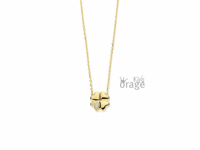 Orage Kids | Collier | Plaqué Or | Trèfles | K2769