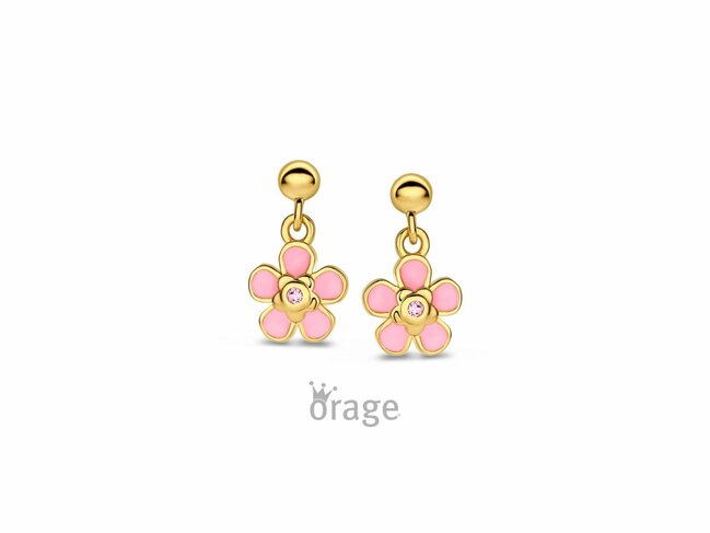 Orage Kids | Boucles d'oreilles | Plaqué Or |  Fleurs | K3104