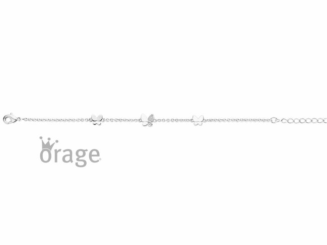 Orage Kids | Bracelet | Argent | Oxyde de Zirconium | Papillons | K3108