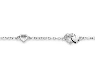 Orage Kids | Bracelet | Argent | Oxyde de Zirconium | Coeurs | K3115