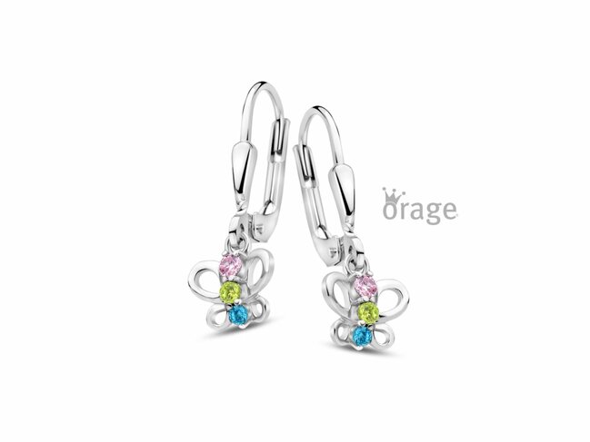 Orage Kids | Boucles d'Oreilles | Argent | Oxyde de Zirconium | Papillons | K3120