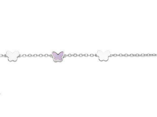 Orage Kids | Bracelet | Argent | Nacre | Papillons | K3122