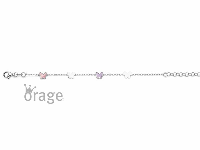 Orage Kids | Bracelet | Argent | Nacre | Papillons | K3122