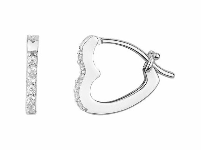 Loumya Silver | Boucles d'Oreilles | Argent | Oxyde de Zirconium | Coeurs | 70400858