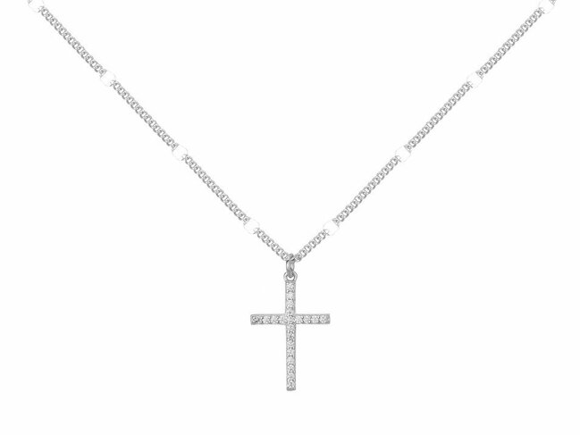Loumya Silver | Collier | Argent | Oxyde de Zirconium | Croix | 70701153