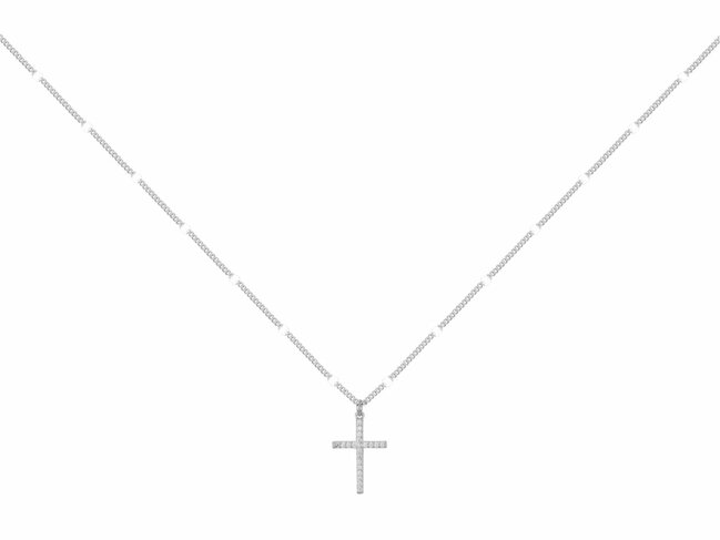 Loumya Silver | Collier | Argent | Oxyde de Zirconium | Croix | 70701153