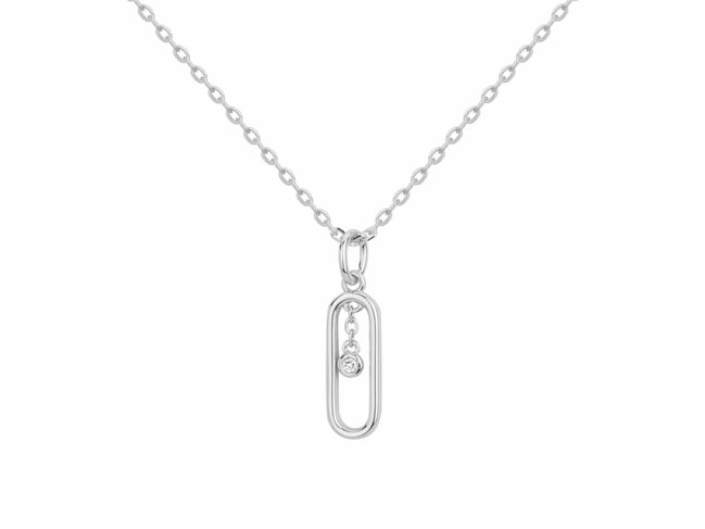 La Garçonne Diamant | Collier | Argent | Diamant 0.015ct | 20700079