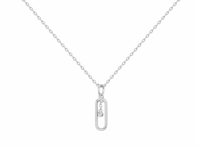 La Garçonne Diamant | Collier | Argent | Diamant 0.015ct | 20700079