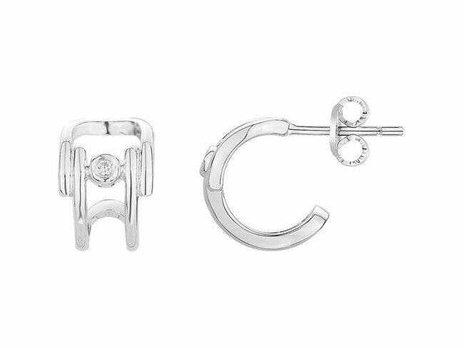La Garçonne Diamant | Boucles d'Oreilles | Argent | Diamants 0.030ct | 20400054