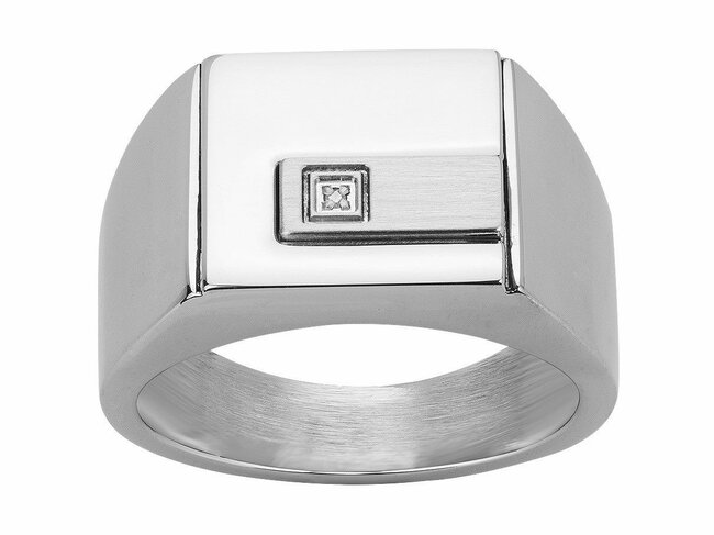 Phebus | Bague | Acier Inoxydable | Diamants 0.005cts | 15-0359
