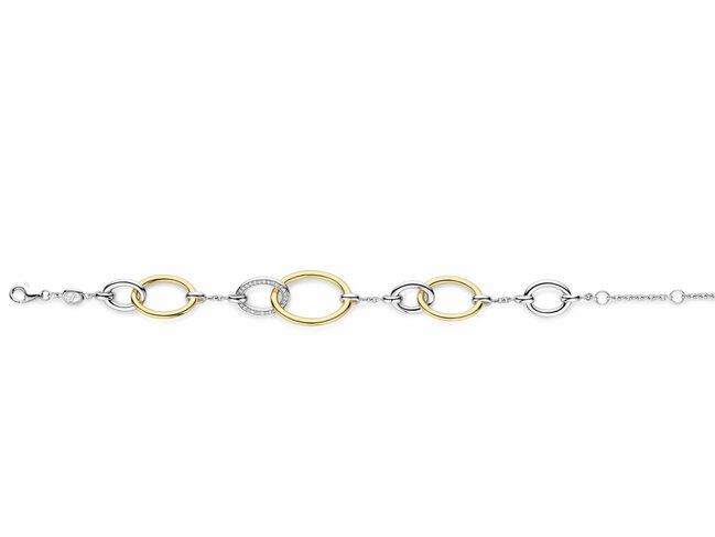 Ti Sento | Bracelet | Argent Bicolore | Oxyde de Zirconium | 23096ZY