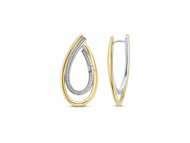 Ti Sento | Boucles d'Oreilles | Argent | Bicolore | Oxyde de Zirconium | 78051ZY