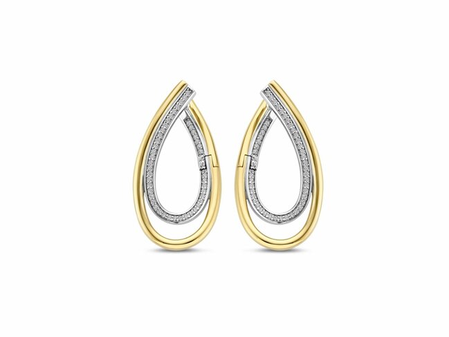 Ti Sento | Boucles d'Oreilles | Argent | Bicolore | Oxyde de Zirconium | 78051ZY