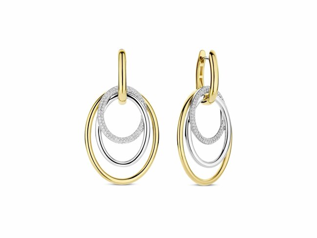 Ti Sento | Boucles d'Oreilles | Argent | Bicolore | Oxyde de Zirconium | 78067ZY