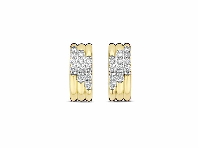 Ti Sento | Boucles d'Oreilles | Plaqué Or | Oxyde de Zirconium | 78053ZY
