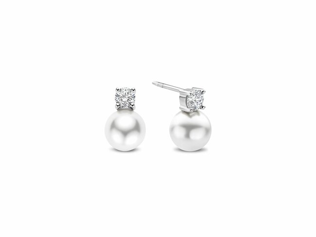 Ti Sento | Boucles d'Oreilles | Argent | Perles Synth. | Oxyde de Zirconium | 78060PW
