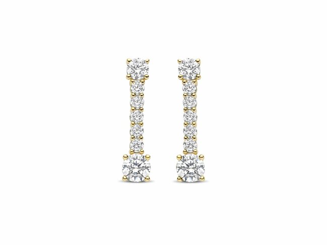 Ti Sento | Boucles d'Oreilles | Argent | Plaqué Or | Oxyde de Zirconium | 78074ZY