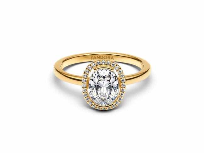 Pandora | Bague | Halo Ovale Scintillant | 163802C01