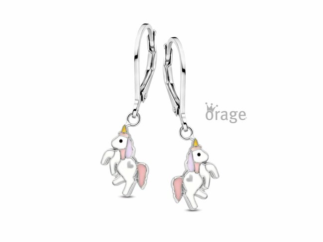 Orage Kids | Boucles d'Oreilles | Argent | Licorne | K2766