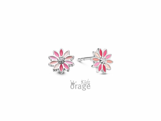 Orage Kids | Boucles D'Oreilles | Argent | Fleur | K2711