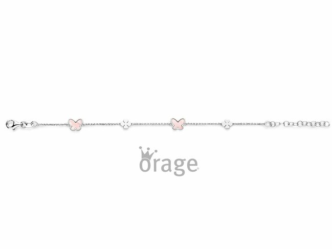 Orage Kids | Bracelet | Argent | Nacre | Papillons | K2929