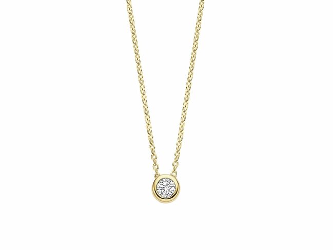 Ti Sento | Collier | Plaqué or | Oxyde de zirconium | 5mm | 34124ZY