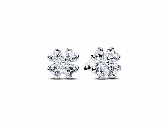 Pandora | Boucles d'Oreilles | Trèfle à Quatre Feuilles Scintillant | 294500C01