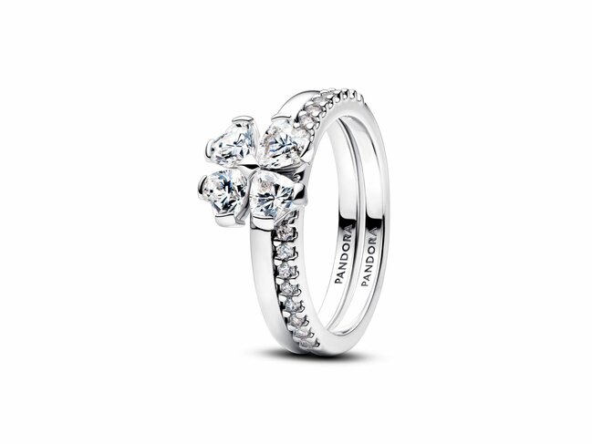 Pandora | Bague | Séparable Trèfle à Quatre Feuilles Scintillant | 194507C01