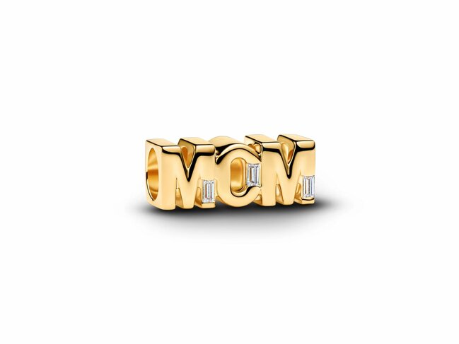 Pandora | Charm | Plaqué Or 14k | Mom Réversible | 764459C01