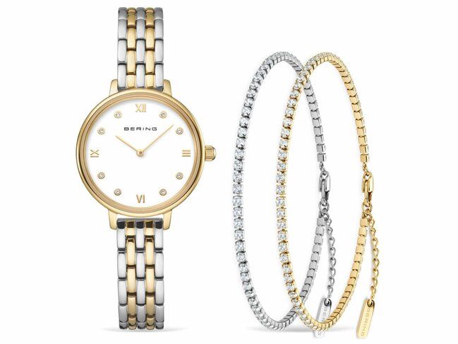 Bering | Femme | Quartz | Classic | Coffret avec 3pièces | 32mm | 11028-714-GWP