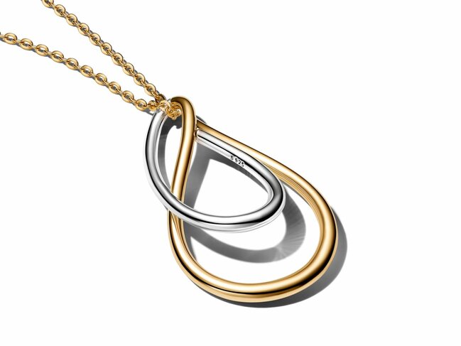 Pandora | Collier | Pendentif Double Bicolore | 364668C00