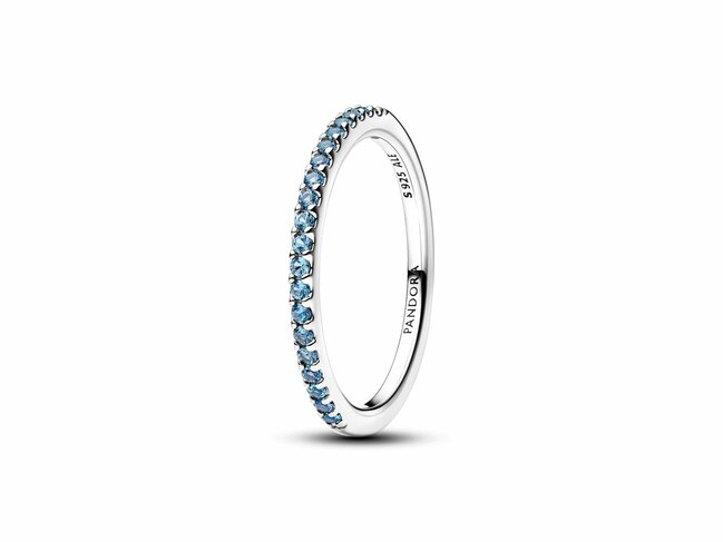 Pandora | Bague | Aigue Marine Scintillante | Synthétique Bleue | 192999C03