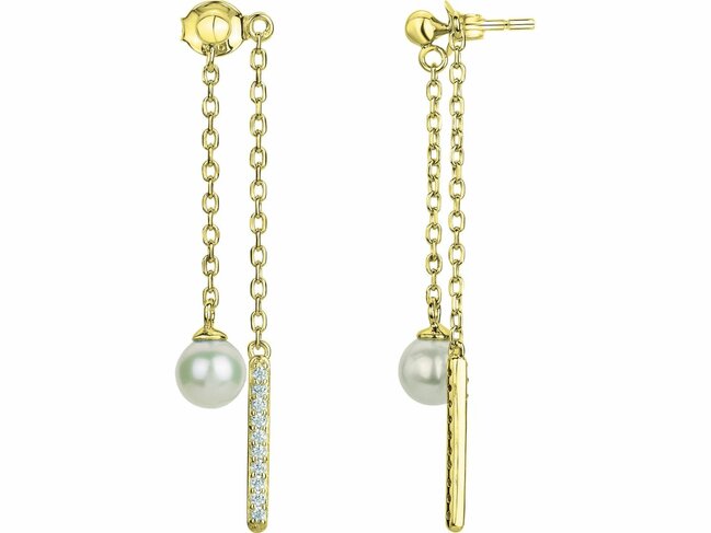 Loumya Steel | Boucles d'Oreilles | Laiton | Perles d'Eau Douce | 6mm | 76400506