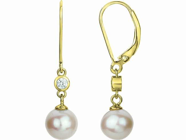 Loumya Steel | Boucles d'Oreilles | Laiton | Perles d'Eau Douce | 7mm | 76400508