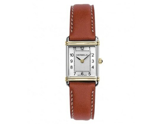 Michel Herbelin | Dame | Quartz | Art Deco | Bicolore | 20.3x24.4mm | 17478AP22GD
