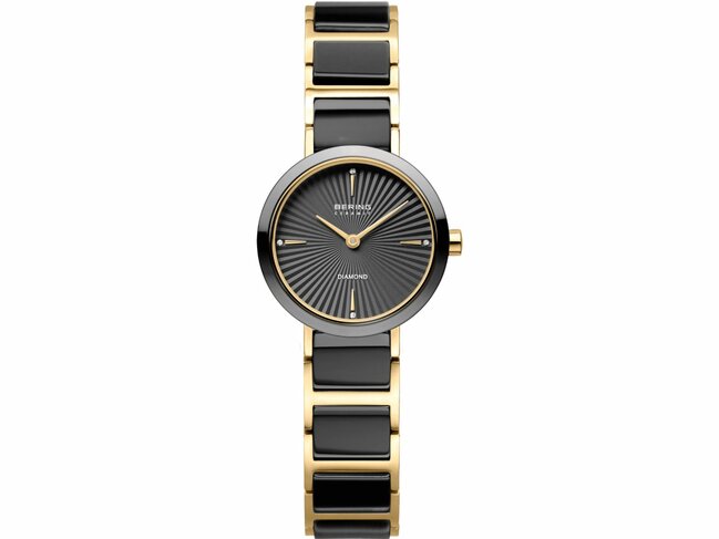 Bering | Femme | Quartz | Céramique | Noir Doré | 25mm | 10725-732