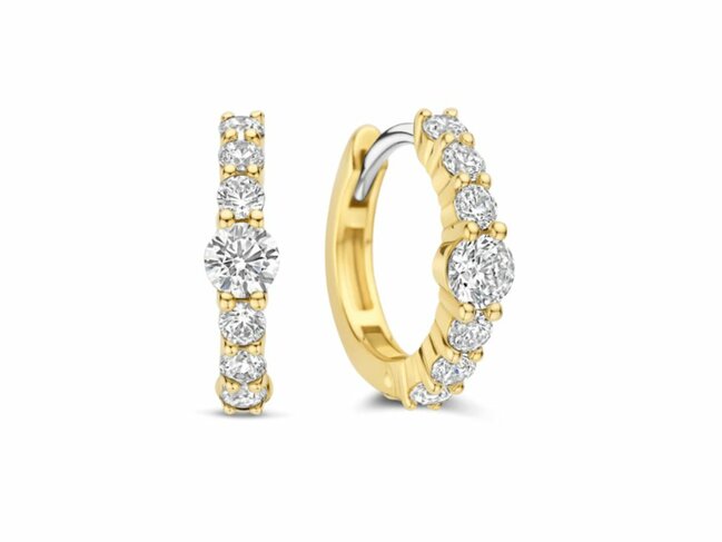 Ti Sento | Boucles d'Oreilles | Plaqué Or | Oxyde de Zirconium | 78073ZY