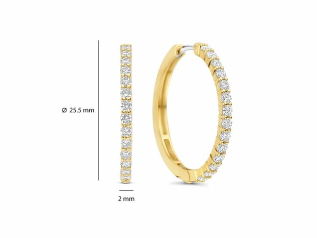 Ti Sento | Boucles d'Oreilles | Plaqué Or | Oxyde de Zirconium | 78078ZY