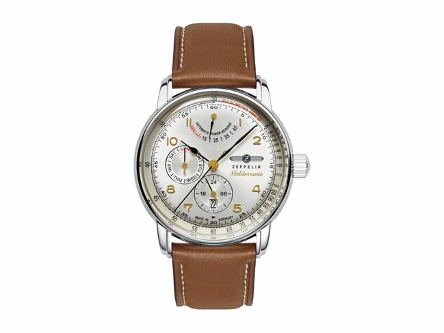 Zeppelin | Homme | Automatique | Cuir Brun | 42mm | 9690-1
