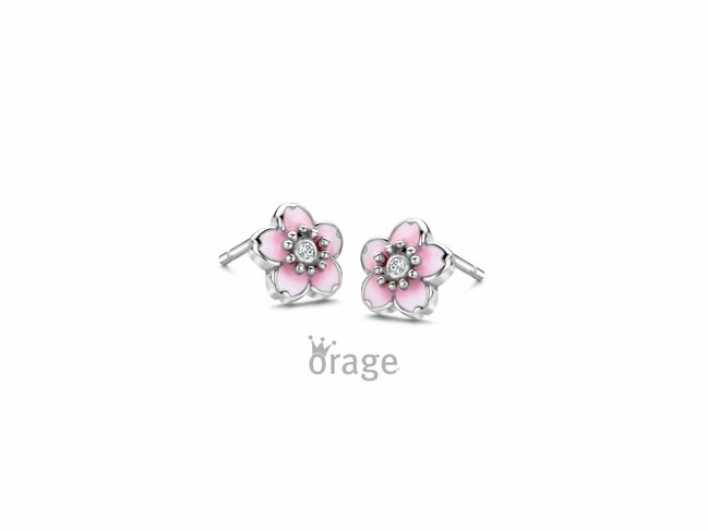 Orage Kids | Boucles d'Oreilles | Argent | Oxyde de Zirconium | Fleurs | K3123