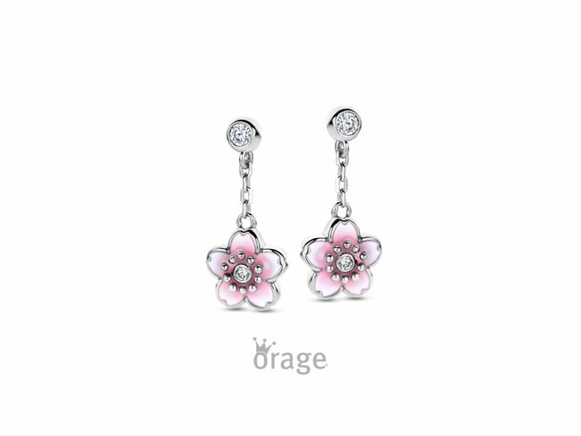 Orage Kids | Boucles d'Oreilles | Argent | Oxyde de Zirconium | Fleur | K3124