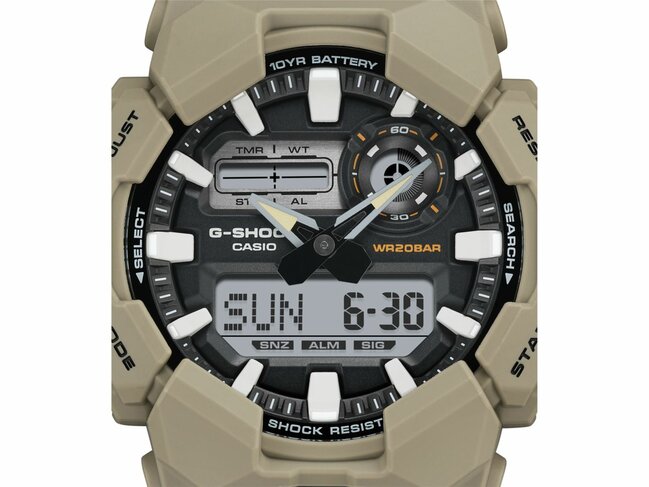 Casio | Homme | Quartz | Analogique -Digitale | G-Shock | 55x52mm | GA-010-5AER