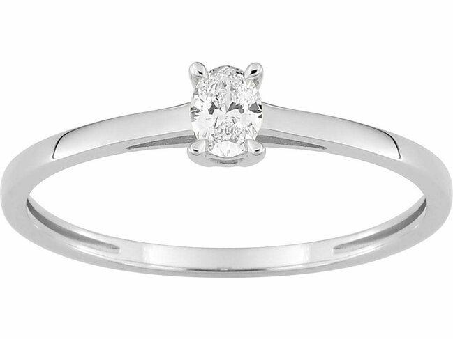 Diamants de Laboratoire | Bague | Or Blanc 9k | Diamant de Laboratoire 0.16ct | 9KLG172W