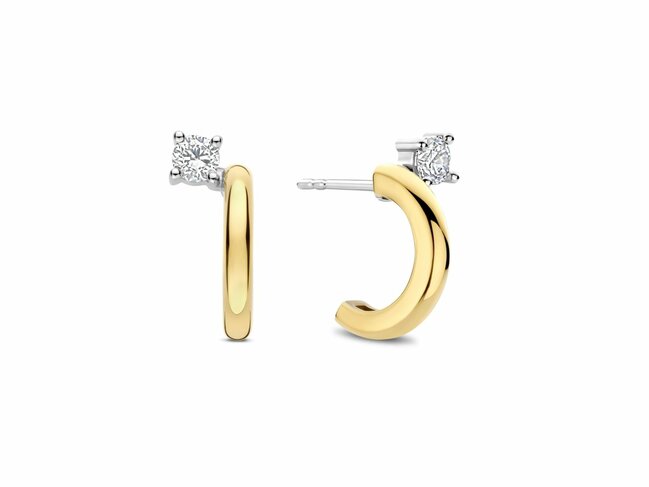 Ti Sento | Boucles D'Oreilles | Argent | Plaqué Or | Oxyde De Zirconium | 78082ZY