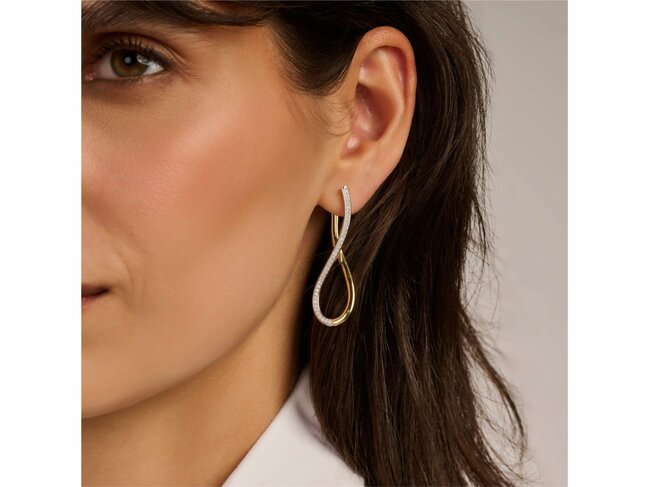Ti Sento | Boucles D'Oreilles | Argent | Plaqué Or | Oxyde De Zirconium | 78086ZY