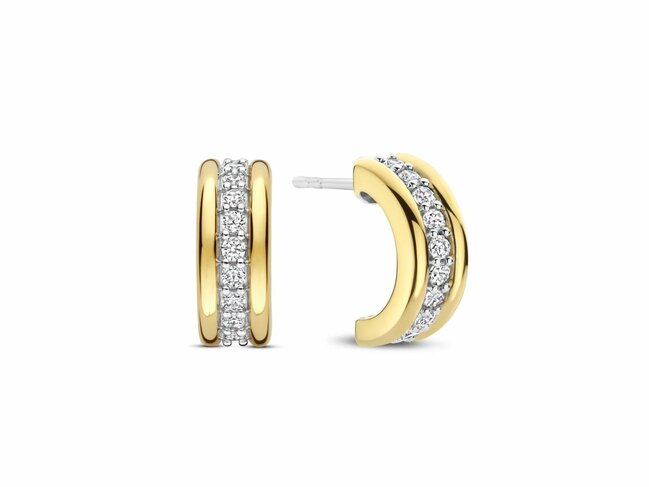 Ti Sento | Boucles D'oreilles | Argent | Plaqué Or | Oxyde De Zirconium | 78100ZY