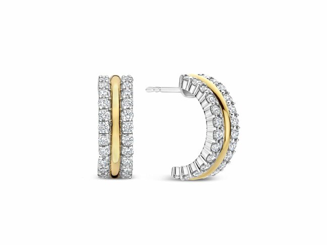 Ti Sento | Boucles D'Oreilles | Argent | Plaqué Or | Oxyde De Zirconium | 78101ZY